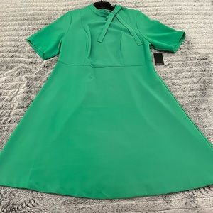 Eloquii | Green half sleeve midi dress with collar and tie | New with tags